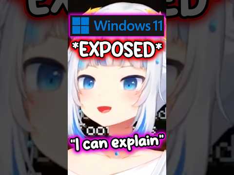 Gura Exposed for Using Windows 11 #hololive #hololiveenglish #vtuber