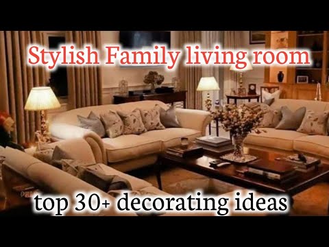 Stylish Family Living Room Decoration Design .@homedecorationideas289.