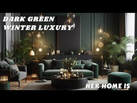 Cozy Dark Green Interior Design: Embrace the Envy #home #green