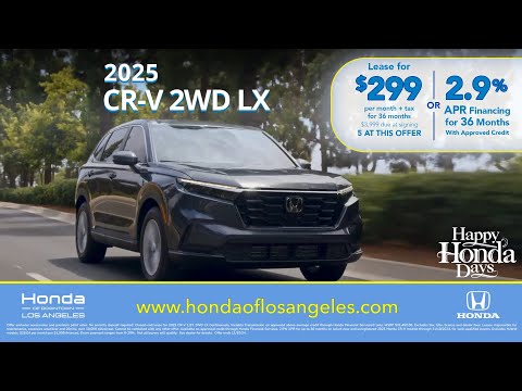 🚗 Black Friday Savings: Lease the 2025 Honda CR-V for $299/mo at Honda of Downtown LA! 🔥