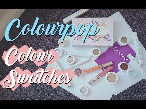 【蛋糕糕】新购入Colourpop唇膏高光眼影试色，终于有上嘴试色了+_+