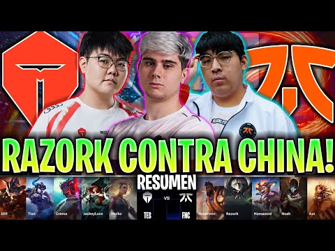 FNATIC DE RAZORK SE ENFRENTA AL EQUIPO CHINO! | TES vs FNC RESUMEN SWISS STAGE WORLDS 2024 LVP