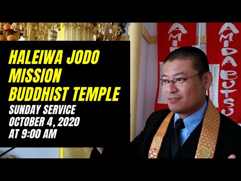 2020 October Haleiwa Jodo Mission Buddhist Temple Sunday Service