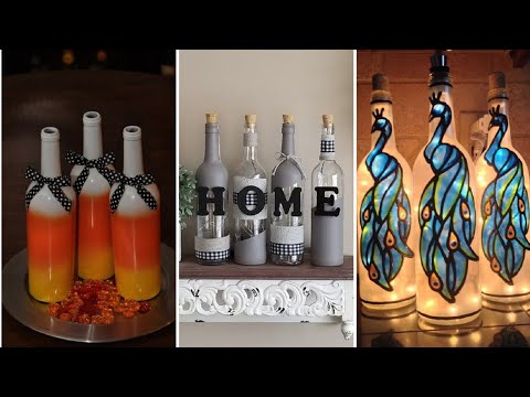 Beautiful Old Bottle Painted Decore Ideas