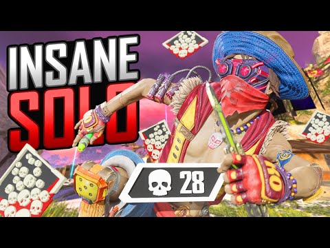 SOLO Octane INSANE 28 KILLS and 7,596 Damage Apex Legends Gameplay