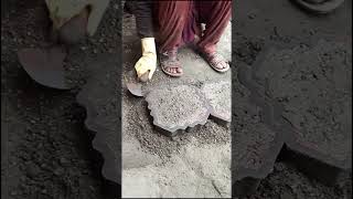 How to make a Red cement tiles || Tuff tiles making in process. #tufftiless #technology  #viral