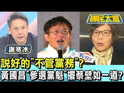 說好的"不管黨務"? 黃國昌"參選黨魁"擺蔡壁如一道? 國民大會 20250114 (1/4)