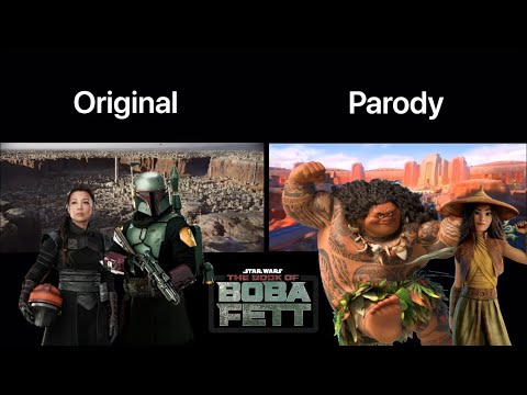 The Book of Boba Fett | Official Trailer (Disney Parody) Side-By-Side