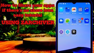 How to Share your APK/apps but no APK on your file manager easy tutor use Zarchiver