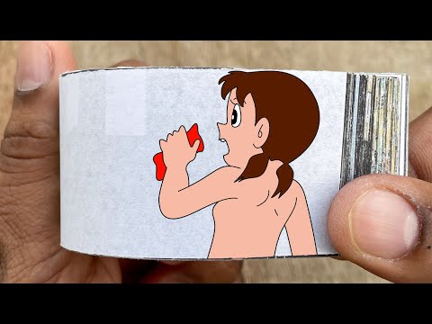 Doraemon Cartoon Flipbook #230 | Nobita See Shizuka Bathing Flip Book | Flip Book Artist 2024