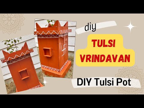 DIY Tulsi Vrindavan Made Easy! DIY Tulsi Pot | Tulsi Kota making