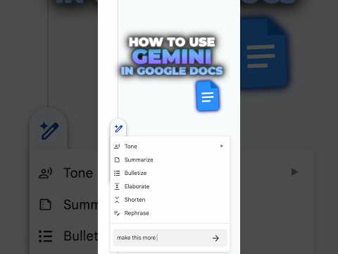 How to use Google Gemini in Google Docs