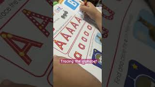 Tracing the Alphabet #shortvideo #learningalphabetsforkids #prewritingskills #learningactivities