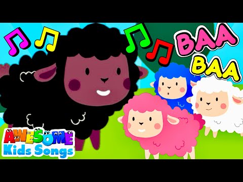 Baa Baa Black Sheep Song for Kids | Fun Sing-Along Nursery Rhyme | #AwesomeKidsSongs