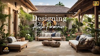 How to Design a Rustic Farmhouse with a Stunning Tropical Courtyard