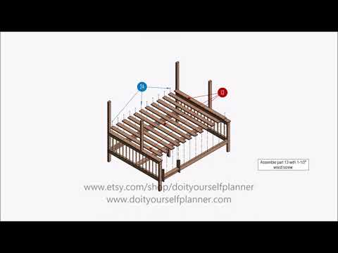 Triple Bunk Bed with Queen size and Twin XL bed plan