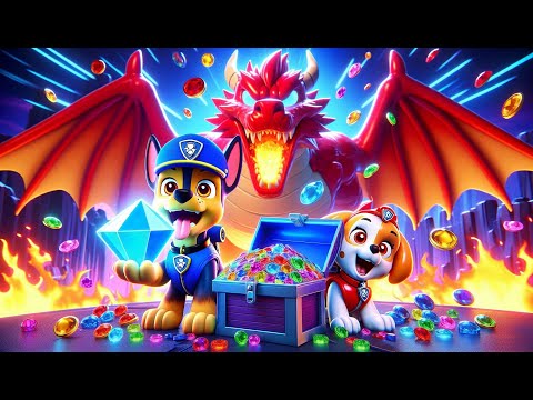 Paw Patrol Ultimate Rescue | CHASE Attacked By Giant DRAGON In The Treasure Hunt? Rainbow 3