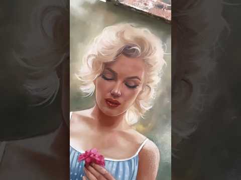 HOW TO PAINT MARILYN MONROE 😰😫 PAINT HACK 🥰 #artchallenge