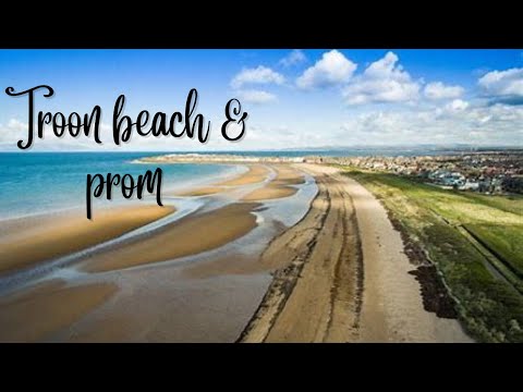 Coastal walk along Troon Promenade Towards the Royal Troon golf club & Royal Marine Hotel