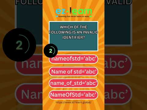 Python Interview Prep: Identifier Rules! #ezlearnglobal