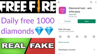 Diamond loot app real or fake | free diamonds | Garena free fire | Tech Lover DK