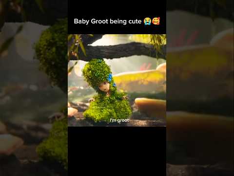 Baby Groot being cute 😭🥰 | marvel #shorts #marvel #mcu #movie #shortsfeed #viralvideo #fyp