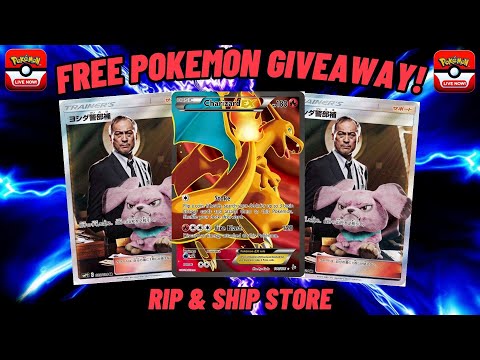 🔴Live -  Free Giveaways! Pokémon Cards & Rip & Ship Store!