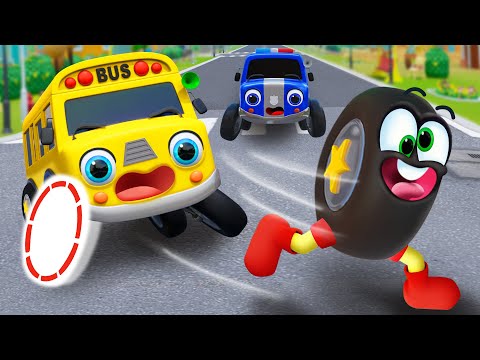 School Bus Lost Wheel Song | I Lost my Wheel 😱 | Nursery Rhymes & Kids Songs - Baby Car Songs TV