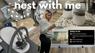 NEST WITH ME VLOG *36 weeks pregnant* decluttering and organizing, hospital bag, nursery updates