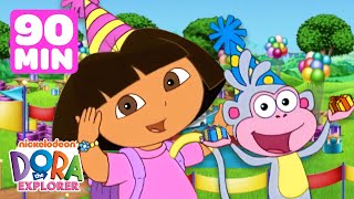 Dora & Boots Fiesta Party Marathon! #2 💃 90 Minutes | Dora & Friends