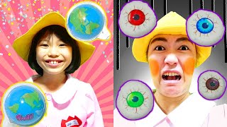 【寸劇】みこちゃんばっかりズルい！地球グミと交換しよう　きらこだけなんか変！？不思議なダンボール自販機で目玉ばかり出てくる？　教育