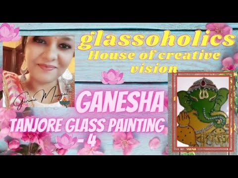 Thanjavur painting | Tanjore art | Tanjore glass painting | Ganesha Painting For Beginners - 4