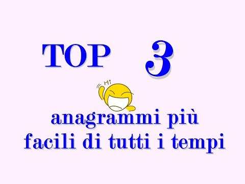 Top 3 anagrammi più facili