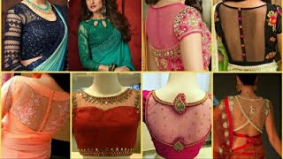 2020 Latest Net Blouse Designs Images Net Saree Blouse Designs #Net Sleeves Designs 2020 #NetBlouse