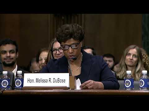 Judge Melissa DuBose Delivers Opening Remarks before the Senate Judiciary Committee