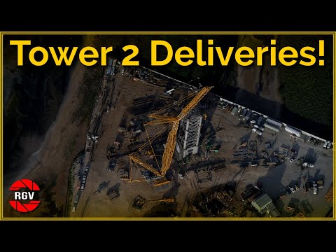 Major Progress and Deliveries for Tower 2! | Starbase Flyover Update Episode 51