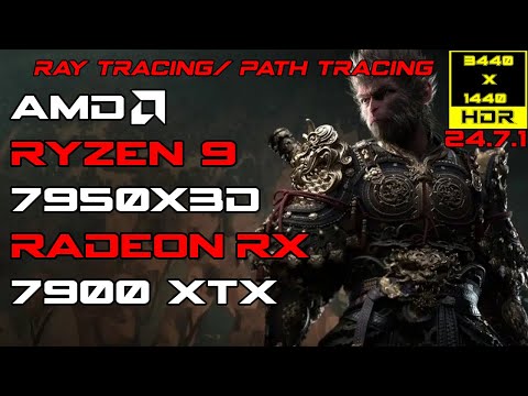 Black Myth Wukong Benchmark Tool Ray/Path Tracing Ultrawide 3440x1440 | RX 7900 XTX | R9 7950X3D