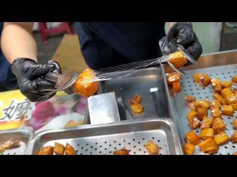 Basi Sweet Potato(Sugar Coated Sweet Potato)Making Skills /拔絲地瓜,蜜糖地瓜球-陳家阿嬤-夜市排隊美食-Taiwan Street Food