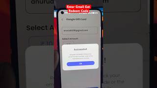 Enter Gmail To Get Free Google Play Redeem Code #shorts #ytshorts #youtubeshorts