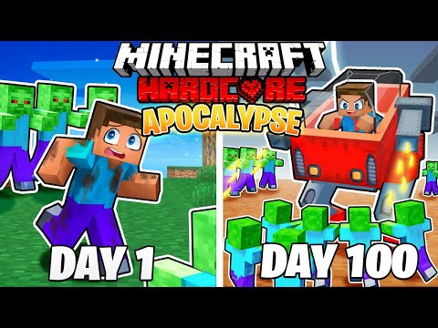 I Survived 100 DAYS in a ZOMBIE APOCALYPSE in HARDCORE Minecraft!