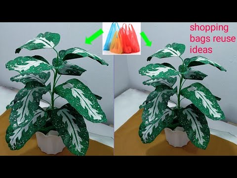 how to make flower from plastic bag/ shopping bags reuse ideas/ material Craft ideas