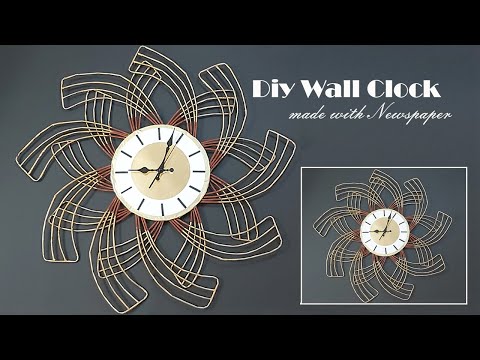 DIY Wall Clock made with Newspaper l l Best out of waste l l Home decoration using waste materials