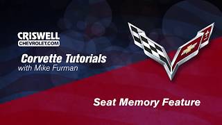 How to Set Memory Seats in a Brand New C7 Corvette