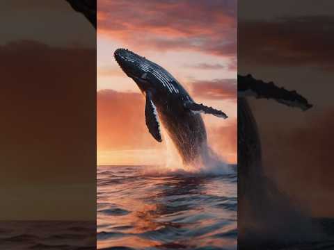 Humpback whale Jumping Out Of Water || #whale #breach #ocean #sea #trending #shorts #shortsfeed