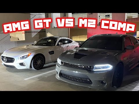 AMG GT VS BMW M2! (NIGHT OF ROLL/DIG RACING)