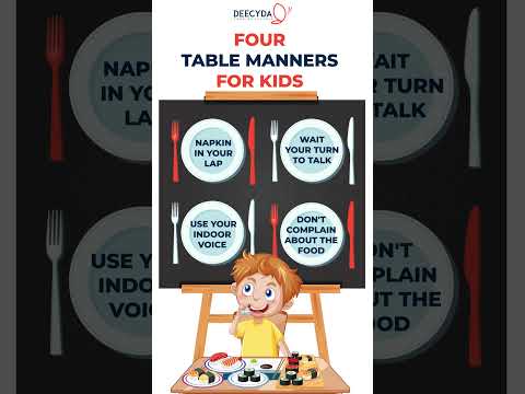 4 Table Manners for Kids