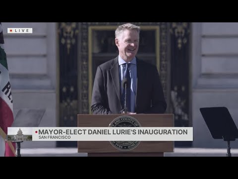 Coach Steve Kerr speaks at Daniel Lurie's mayoral inauguration