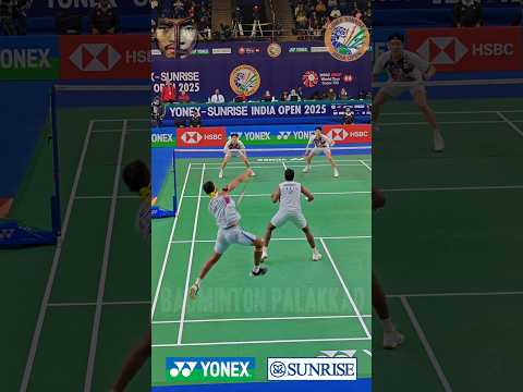 Satwik's smash from the net🤯🔥💥#badminton #satwiksairajrankireddy #chiragshetty #shorts