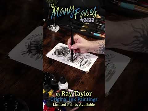 #2433 The Many Faces 2024 Collection: Ink Painting Process Timelapse with Ray Taylor