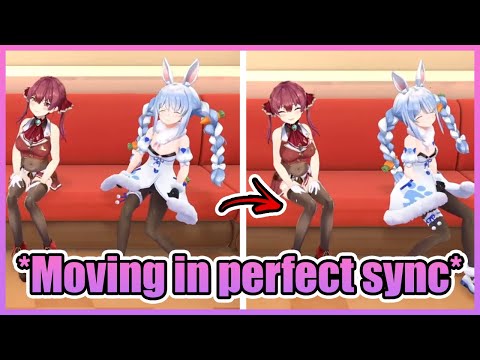 Pekora and Marine Moving Perfectly in Sync Are the Cutest Thing Ever【Hololive】